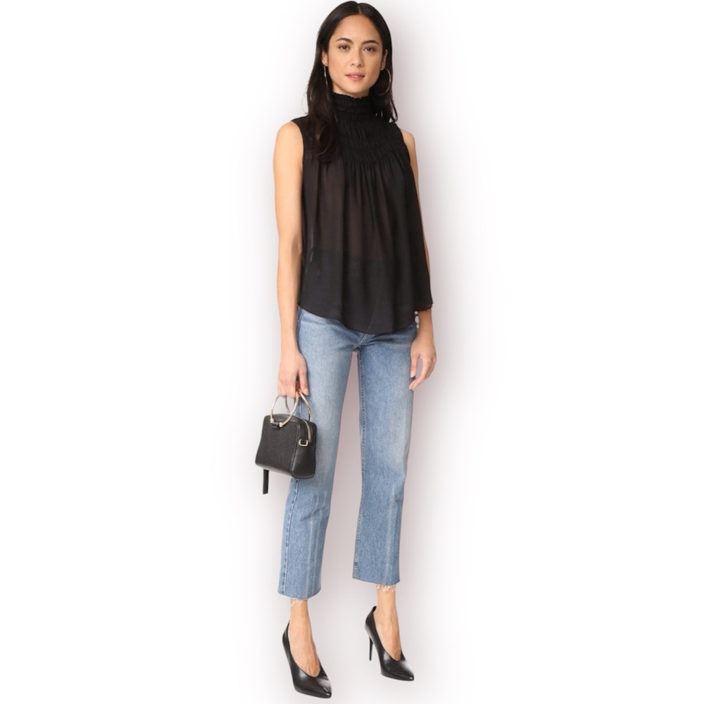 Frame Black Smoked detail Tank Top | Large